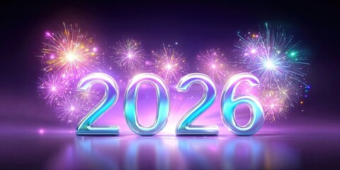 2026 year celebration with fireworks