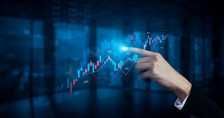 Candlestick chart visualizing financial market trends, investment patterns, price fluctuations, and trading strategy in capital and digital asset markets Vouch