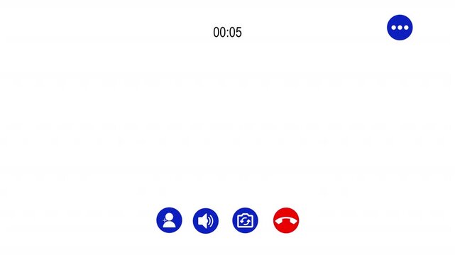 Phone call animation on transparent background, Video call screen overlay animation with alpha channel


