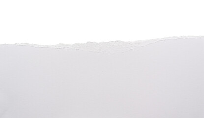 Papel rasgado blanco sobre fondo blanco, recurso gr&aacute;fico