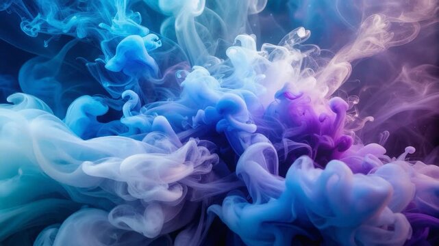 Cosmic color bloom of cool blues and bright violets pulsing gently with diagonal fog motion