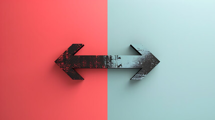 red arrow on the ground