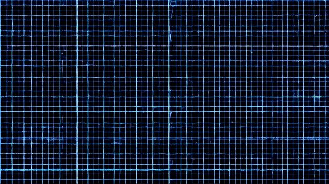 Dynamic blue grid pattern with intermittent fluctuations and digital movement