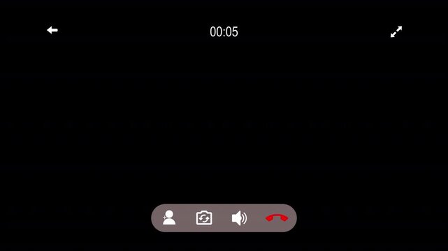 Phone call animation on transparent background, Video call screen overlay animation with alpha channel

