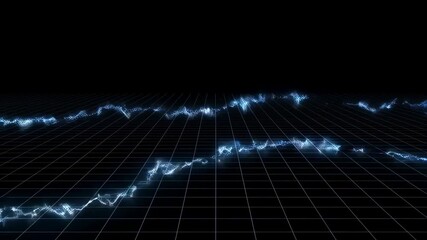 Dynamic financial growth and market data animation with grid overlay - Powered by Adobe