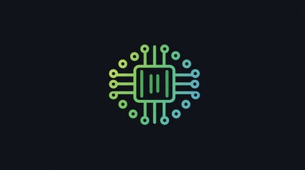Circuit Board Icon - Gradient Style