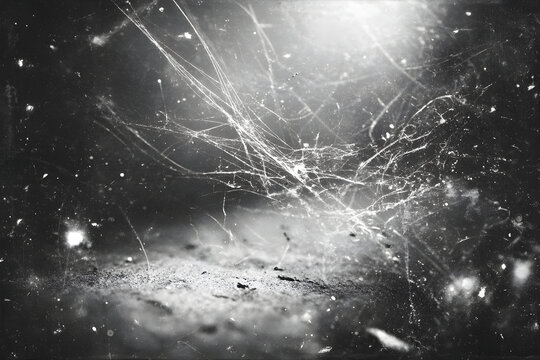 grunge overlay effect with scratch and dust on black background,retro noisy grain dust texture for film or photo overlay effect on black background,old photo overlay texture - Powered by Adobe