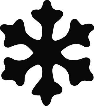 snowflake minimal flat icon Set of cute symmetric blue snowflakes isolated on a transparent background. Cartoon decorative elements. Editable stroke. Ideal for winter designs.