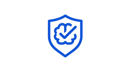 AI Shield with Brain Checkmark
