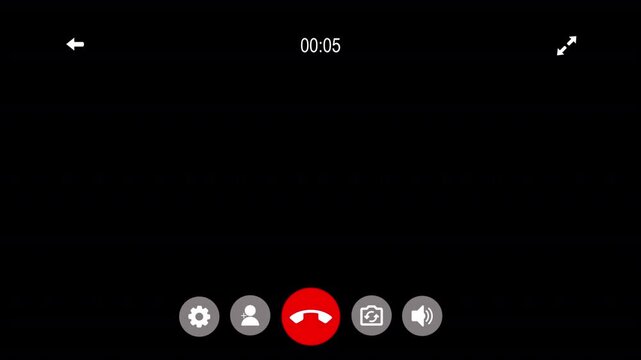 Phone call animation on transparent background, Video call screen overlay animation with alpha channel

