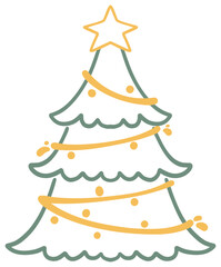 Christmas Tree with Lights Sticker