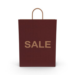 Shopping bag with sale text icon for retail promotions