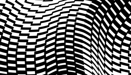 Black and white dynamic geometric pattern for sporty background and jersey design. Fully editable vector element. Vector Format Illustration 