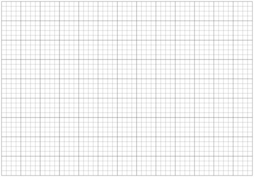 Squared grid paper pattern. Notebook sheet blank. Mathematics typography template for making notebooks production for school. Mesh graph black texture on white background. Education backdrop. 
