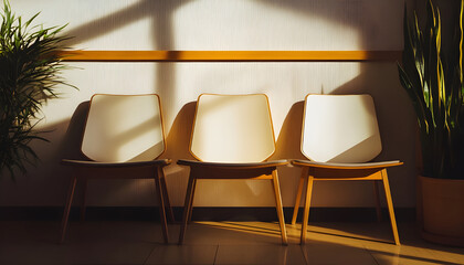 Two chairs side by side, possibly in a waiting room or office setting