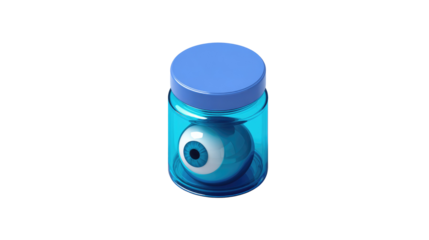 Eyeball in Jar Illustration
