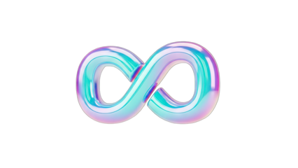 3D Rendered Infinity Symbol on White Background