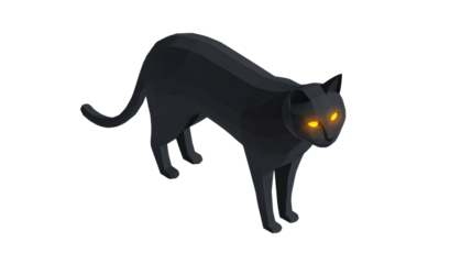 Low Poly Black Cat