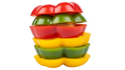 Colorful Stacked Plastic Food Containers for Kitchen Storage