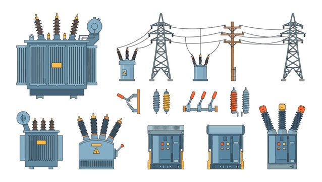 Electricity power grid equipment supplying energy infrastructure elements