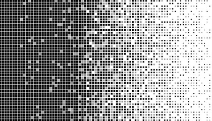 Smooth transition of pixel pattern with monochrome color. Vector Format Illustration 
