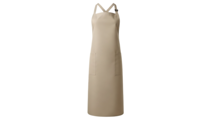 Beige Apron with Pockets for Cooking or Kitchen Work