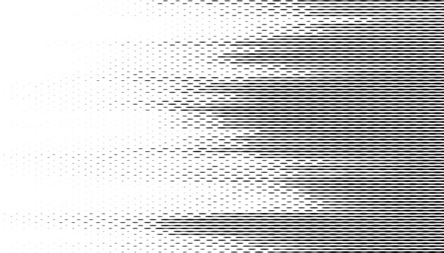 Black and white abstract and grunge transition pattern with halftone effect for disappear transform background. Vector Format Illustration 