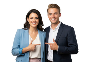 Insurance agent and recruitment specialist recommend each other as reliable experts for client protection or human resource outsourcing to ensure stable growth and corporate safety compliance