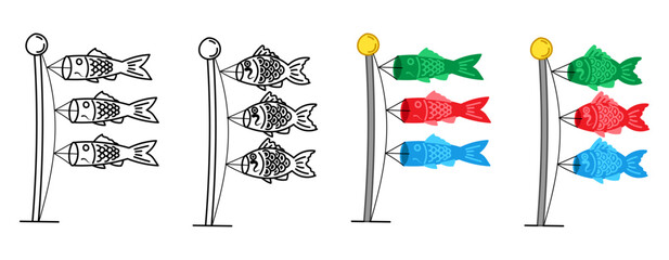 koinobori traditional fish shaped flag japanese culture koi fish 