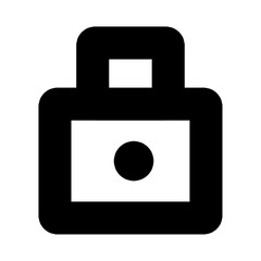 Black Padlock Icon Isolated on White, Cyber Security Symbol, Privacy and Data Protection Lock Vector