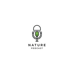 Template Logo Design Logo podcast leaf Nature