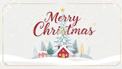 christmas card with christmas tree