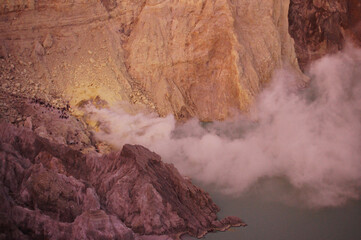 View of volcano Ijen in Indonesia