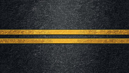 Fototapeta premium Top view asphalt road texture with double yellow center lines. Grunge style vector background representing transportation, traffic rules, safety, direction, journey and industrial urban design.