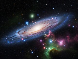 Vibrant galaxy with cosmic dust