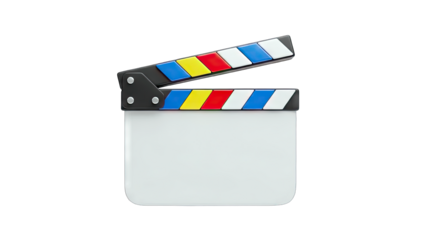 Clapperboard Isolated on White Background