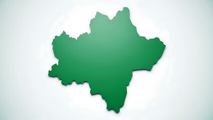 Obraz premium Green Gradient Map Shape on Light Background