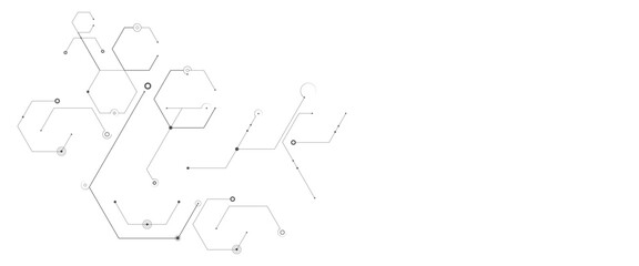  Abstract digital geometric hexagonal elements technology connect for concept png vector.. 