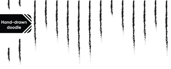 Hand drawn doodle Set Black Paint Stock Vector and illustrator