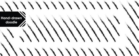 Hand drawn doodle Set Black Paint Stock Vector and illustrator