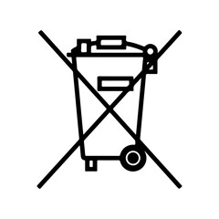 No Trash Vector Art, Icons, Vector Illustration, Isolate On White Background