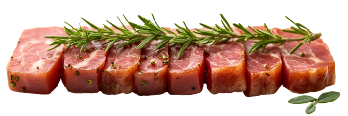 Raw fish slices with garnish