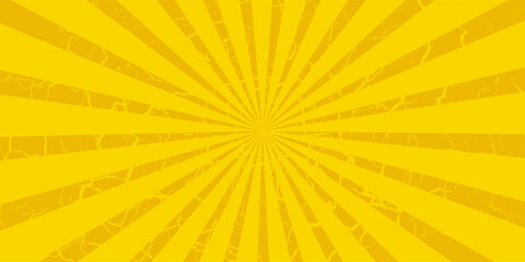 Abstract orange comic background. Art pop cartoon backdrop. Halftone effect pattern. Fun anime texture. Starburst manga style bg. Mark popart radial gradient. Spiral, swirl, comic rays.