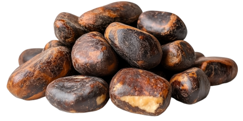 Roasted chestnuts pile image for food editorial or commercial use