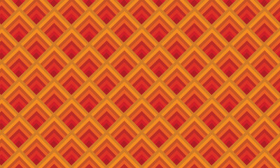 Fototapeta premium Geometric diamond pattern in warm orange and red gradient