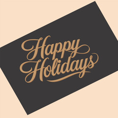 Elegant Happy Holidays Script Greeting