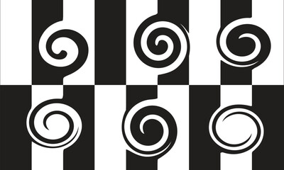 Abstract black elements on a white background. Vector