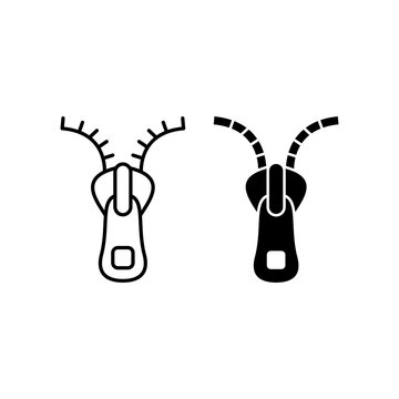 Zipper icons set logo template design illustration