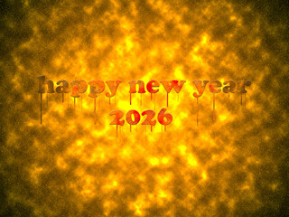 New Year 2026 greeting card and background with the best colorful image of the galaxy