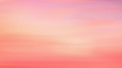 Abstract blurred colorful cloudy sky sunset, watercolor painting on textured paper. Gradient color....